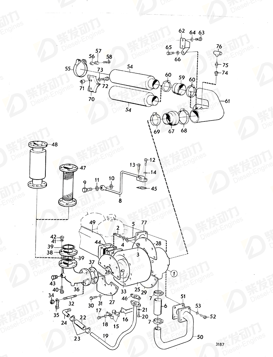 VOLVO Oil pressure pipe 822571 Drawing